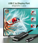 CHOETECH XCP - 1803 USB - C To DisplayPort Cable 8K@30Hz 1.8M Two - Way - RnR Galore
