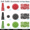 Choice Set of 4 Felt Round Table Coasters Red - RnR Galore