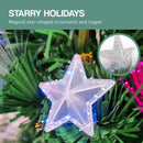 Christabelle 1.2m Enchanted Pre Lit Fibre Optic Christmas Tree Stars Xmas Decor - RnR Galore