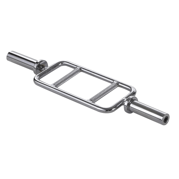 Chrome Olympic Tricep Bar Barbell Heavy Duty with Spring Collars - RnR Galore