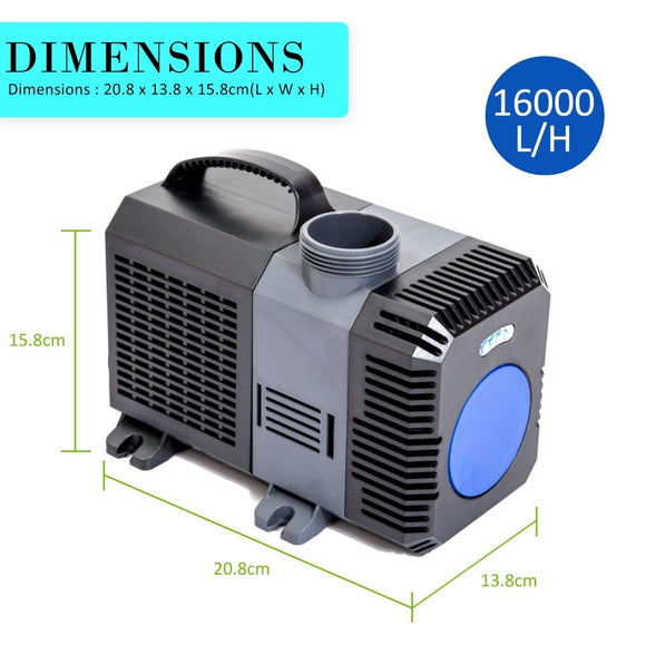 Combo Aquarium Garden Filter 10000L/H + Submersible Water Pump 16000L/H - RnR Galore