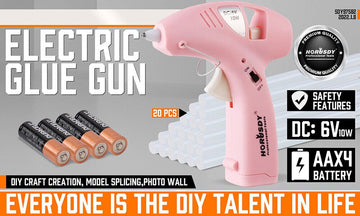Cordless Hot Glue Gun 20 Glue Sticks & Batteries Included Craft DIY Repair Tool - RnR Galore
