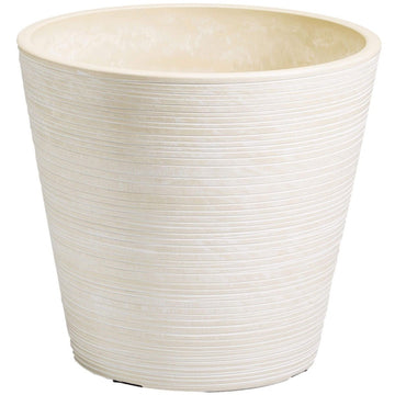Cream and White Engraved Pot 17cm - RnR Galore