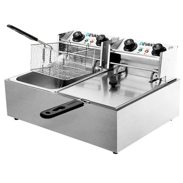 Devanti 20L Electric Commercial Deep Fryer Double Baskets 4400W - RnR Galore