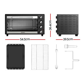 Devanti 45L Convection Oven Electric Fryer Ovens 1800W - RnR Galore