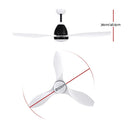 Devanti 48'' Ceiling Fan DC Motor w/Light w/Remote - White - RnR Galore