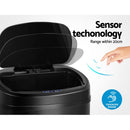 Devanti 58L Motion Sensor Bin Rubbish Automatic Black - RnR Galore