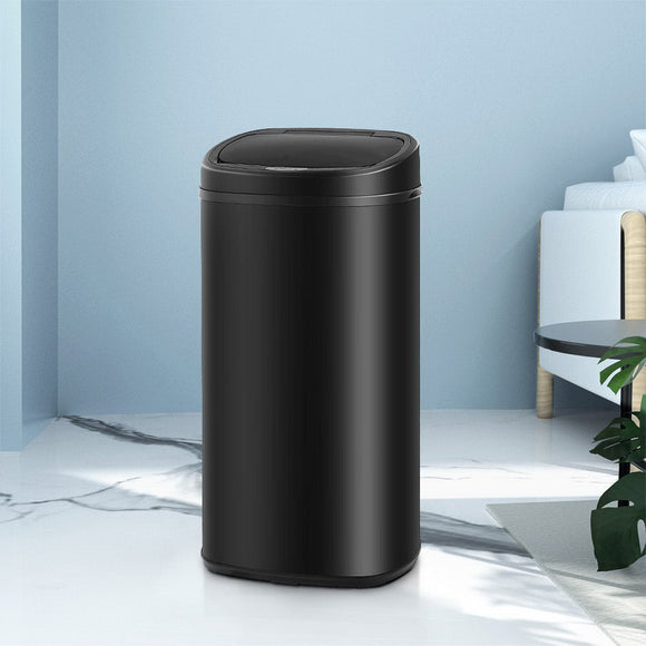 Devanti 68L Motion Sensor Bin Rubbish Automatic Black - RnR Galore