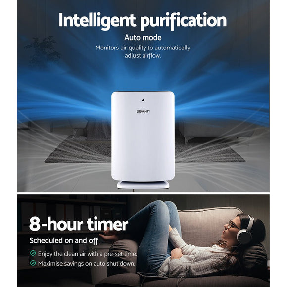 Devanti Air Purifier 3 Stage HEPA w/Replacement Filter - RnR Galore