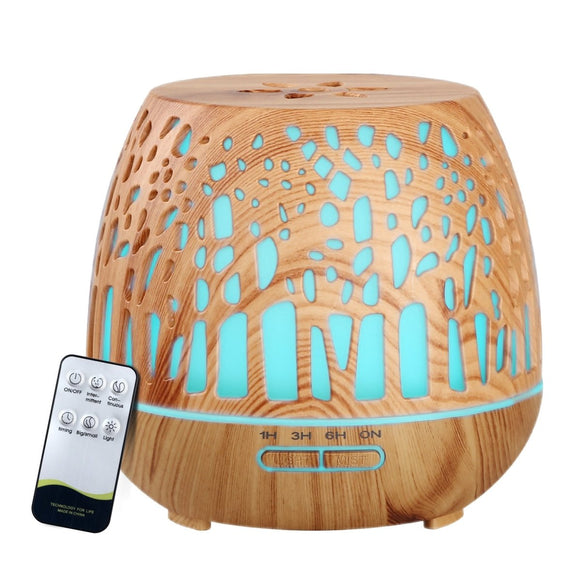 Devanti Aroma Diffuser Aromatherapy Wood Grain 400ml - RnR Galore