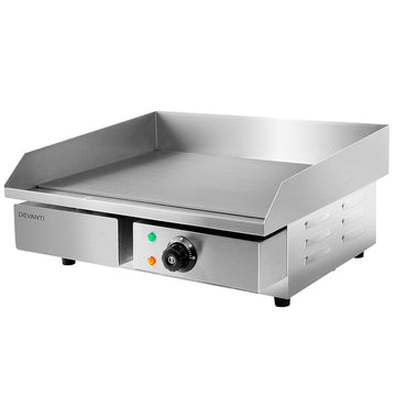 Devanti Commercial Electric Griddle 55cm BBQ Grill Plate 3000W - RnR Galore