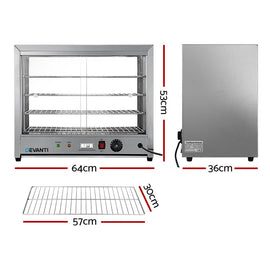 Devanti Commercial Food Warmer Hot Display Showcase Cabinet 64cm - RnR Galore