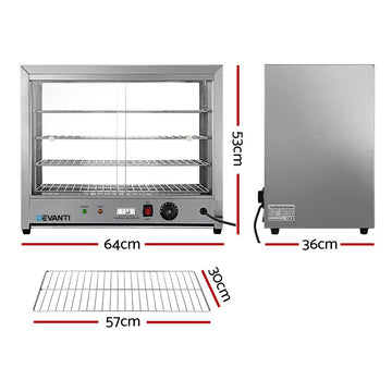 Devanti Commercial Food Warmer Hot Display Showcase Cabinet 64cm - RnR Galore