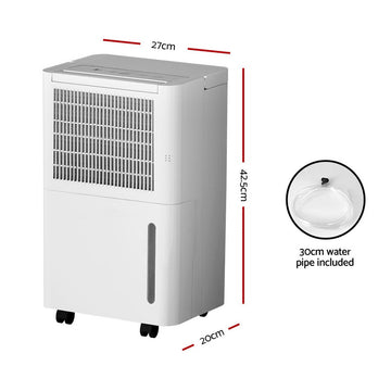 Devanti Dehumidifier 12L Air Purifier White - RnR Galore