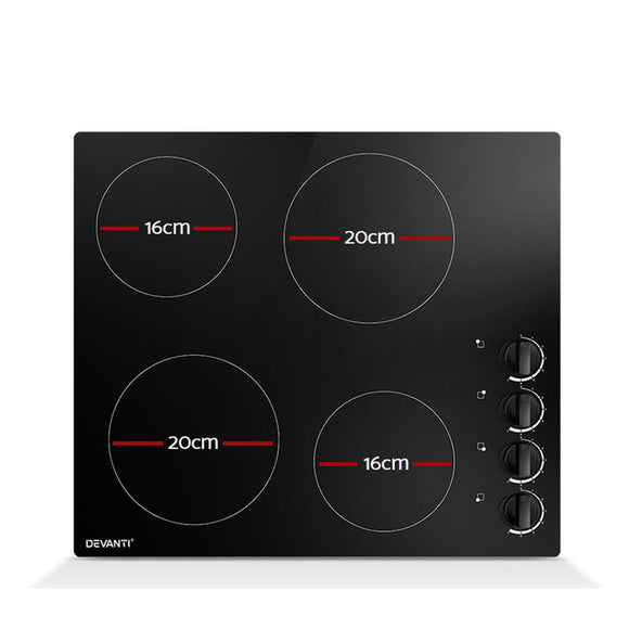 Devanti Electric Ceramic Cooktop 60cm - RnR Galore