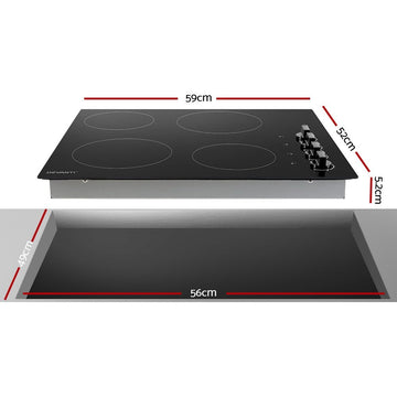 Devanti Electric Ceramic Cooktop 60cm - RnR Galore