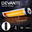 Devanti Electric Strip Heater Radiant Heaters 2000W - RnR Galore