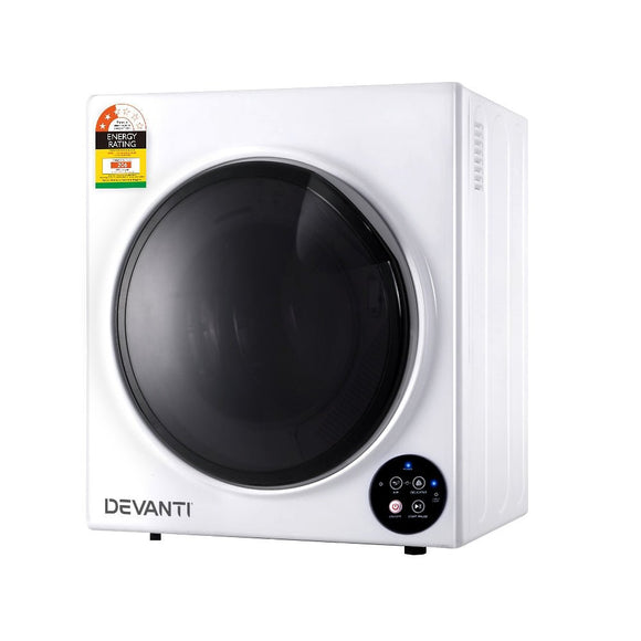 Devanti Tumble Dryer 5kg Fully Auto Black - RnR Galore