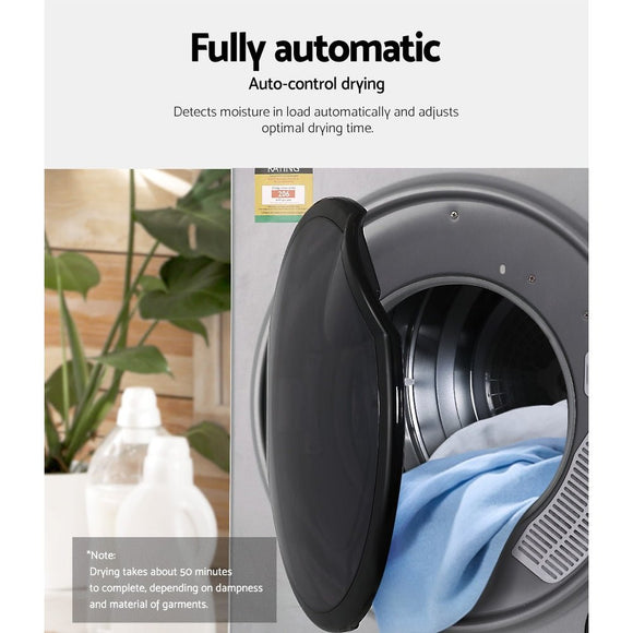 Devanti Tumble Dryer 5kg Fully Auto Silver - RnR Galore
