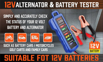 Digital 12V Alternator Battery Tester Car Load Tester Automotive Voltage Check - RnR Galore