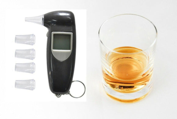 Digital Alcohol Tester LCD Police Breathalyser Grade Accuracy Portable Keychain - FREE POST - RnR Galore