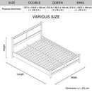 Double Size Bed Frame Natural Wood like MDF in Oak Colour - RnR Galore