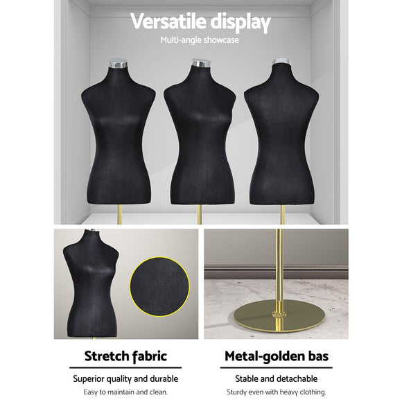 Embellir Female Mannequin Dummy Model Dressmaker Clothes Display Torso Tailor BK - RnR Galore