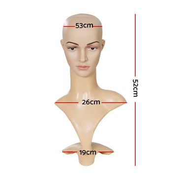 Embellir Female Mannequin Head Dummy Model Display Shop Stand Professional Use - RnR Galore
