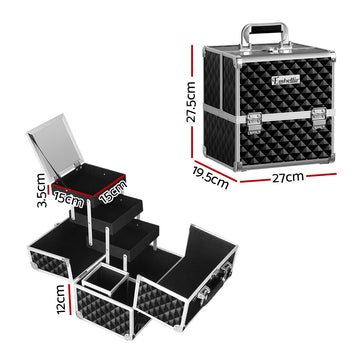 Embellir Makeup Case Beauty Organiser Bag Travel Large Cosmetic Storage Portable - RnR Galore