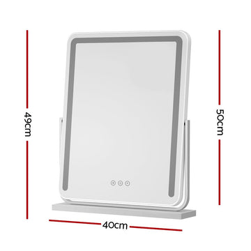 Embellir Makeup Mirror 40x50cm Hollywood Vanity with LED Light Strip Rotation - RnR Galore