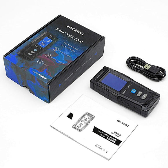 ERICKHILL EMF Meter Digital Electromagnetic Field Radiation Detector Machine - RnR Galore