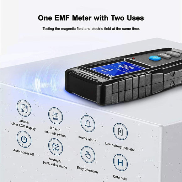 ERICKHILL EMF Meter Digital Electromagnetic Field Radiation Detector Machine - RnR Galore