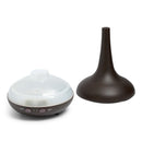 Essential Oil Diffuser Ultrasonic Humidifier Aromatherapy LED Light 200ML 3 Oils - Dark Wood Grain - RnR Galore