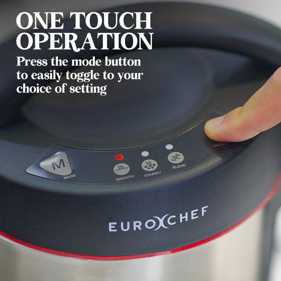 EUROCHEF Soup Maker Blender Smoothie Compact Hot Cold Stainless Steel Mixer - RnR Galore