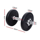 Everfit 10kg Dumbbell Set Weight Plates Dumbbells Lifting Bench - RnR Galore