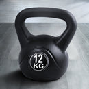 Everfit 12kg Kettlebell Set Weight Lifting Bench Dumbbells Kettle Bell Gym Home - RnR Galore
