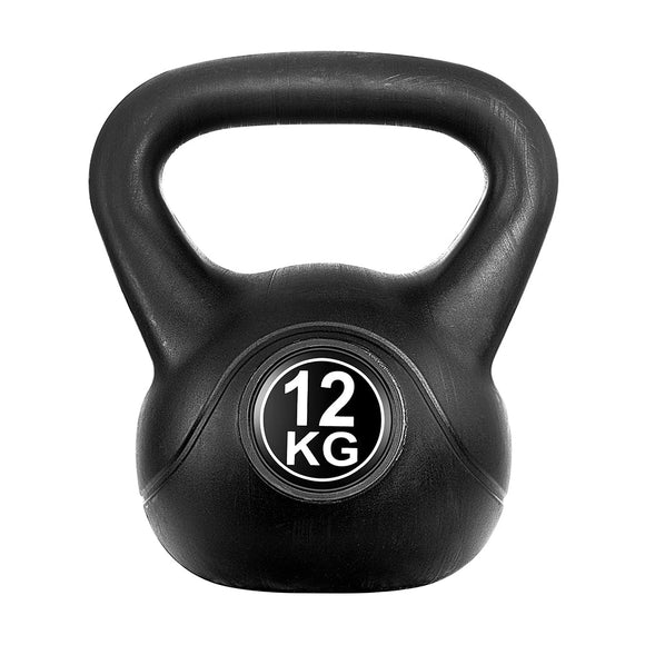 Everfit 12kg Kettlebell Set Weight Lifting Bench Dumbbells Kettle Bell Gym Home - RnR Galore