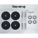 Everfit 15kg Dumbbell Set Weight Plates Dumbbells Lifting Bench - RnR Galore