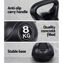 Everfit 22kg Kettlebell Set Weight Lifting Kettlebells Bench Dumbbells Gym Home - RnR Galore