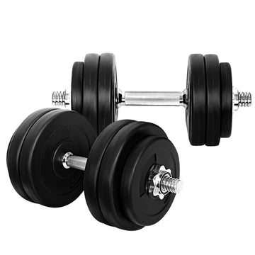 Everfit 30kg Dumbbell Set Weight Plates Dumbbells Lifting Bench - RnR Galore