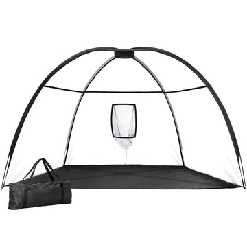 Everfit 3.5m Golf Practice Net Portable Training Aid Driving Target Tent Black - RnR Galore