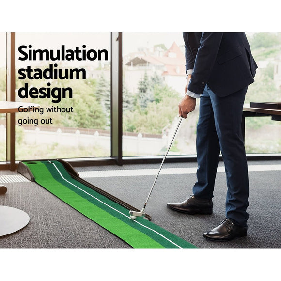 Everfit 3M Golf Putting Practice Mat Auto Return Putter Indoor Outdoor Training - RnR Galore