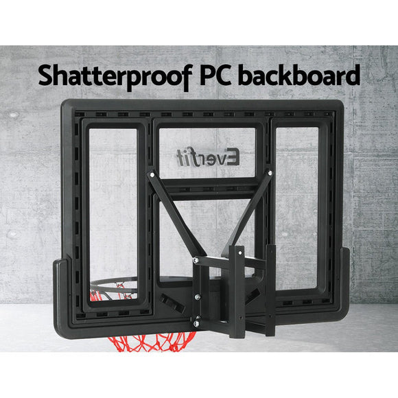 Everfit 45" Basketball Hoop Backboard Wall Mounted Ring Net Sports Pro System - RnR Galore