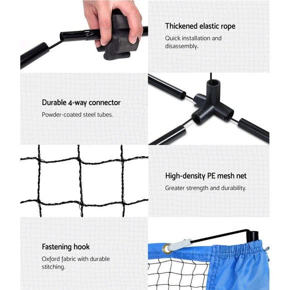 Everfit 4m Badminton Tennis Net Portable Volleyball Kit Adjustable Height - RnR Galore