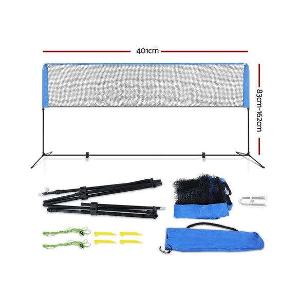 Everfit 4m Badminton Tennis Net Portable Volleyball Kit Adjustable Height - RnR Galore