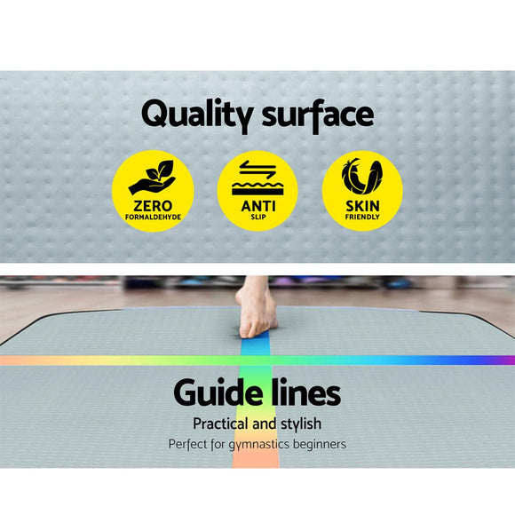 Everfit 5M Air Track Gymnastics Tumbling Exercise Mat W/ Pump Inflatable Colour - RnR Galore