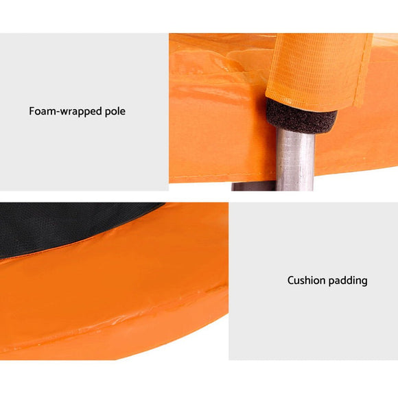 Everfit 6FT Trampoline for Kids w/ Ladder Trampoline Enclosure Safety Net Rebounder Orange - RnR Galore