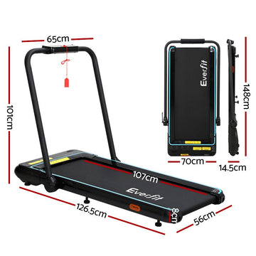 Everfit Treadmill Electric Walking Pad Under Desk Home Gym Fitness 420mm Remote - RnR Galore