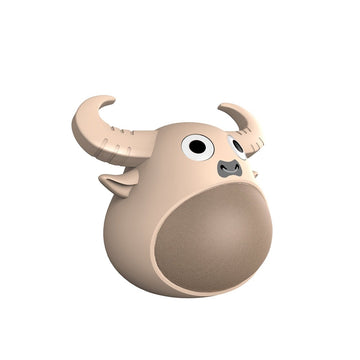 Fitsmart Bluetooth Animal Face Speaker Portable Wireless Stereo Sound - Khaki - RnR Galore