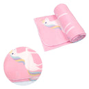 Funky Cute Polar Fleece Throw Rug Pink Unicorn - RnR Galore